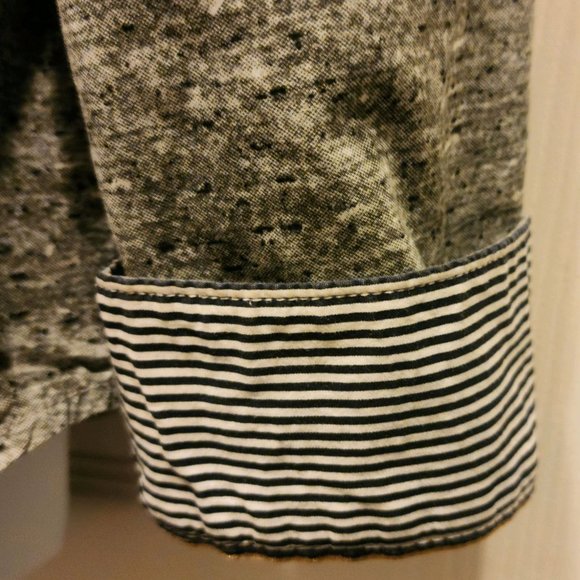 Ricky Singh Casual Shirt, XL, BDC, Gray/White Marled, Contrasting Inner Cuffs - Picture 5 of 8